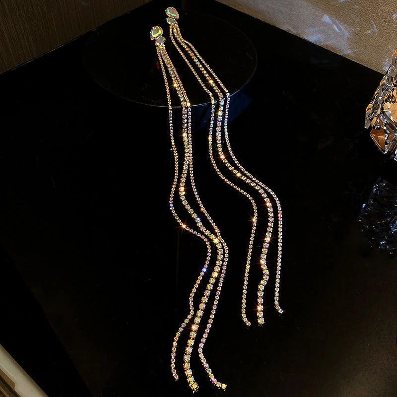 Wholesale New Chinese Style Green Bamboo Tassel Alloy Earrings
