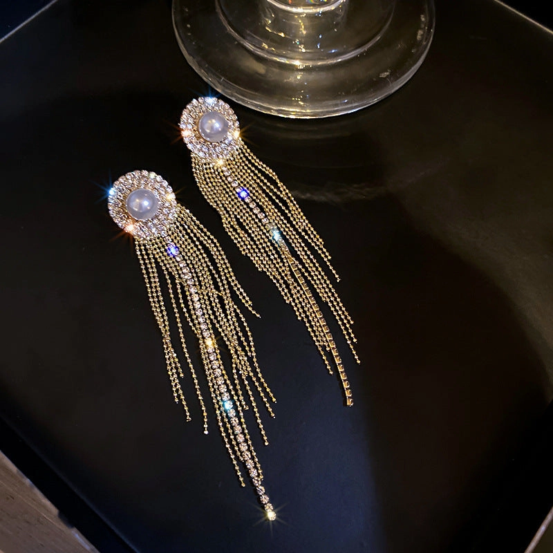 Wholesale New Chinese Style Green Bamboo Tassel Alloy Earrings