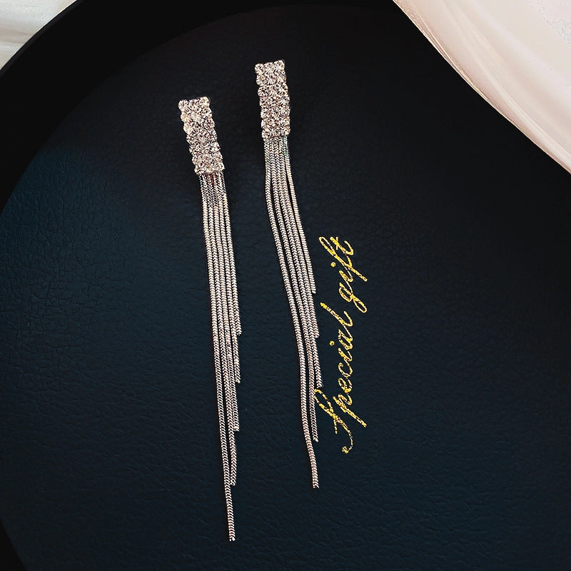 Wholesale New Chinese Style Green Bamboo Tassel Alloy Earrings