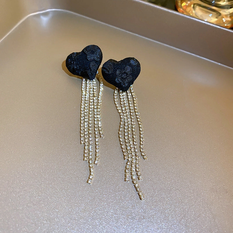 Wholesale New Chinese Style Green Bamboo Tassel Alloy Earrings
