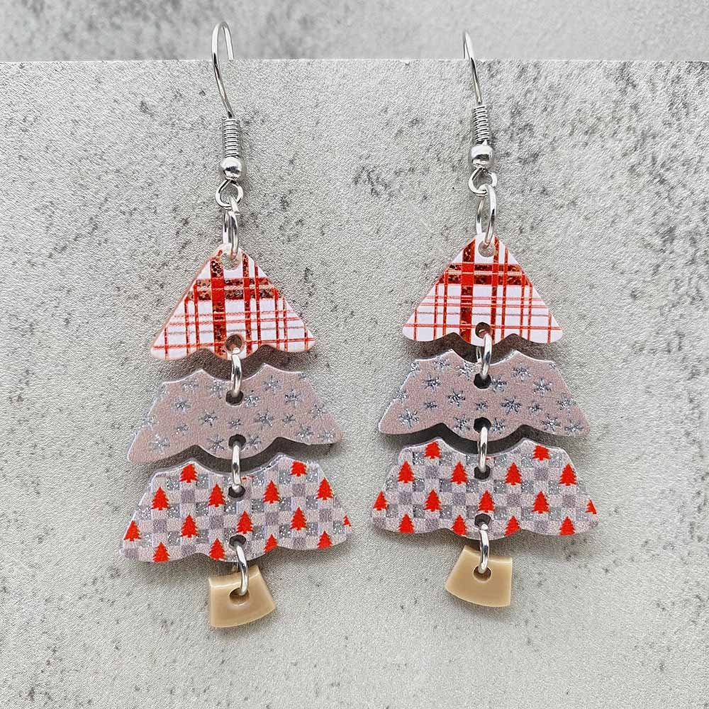 Wholesale New Christmas Earrings Stitched Acrylic Earrings Gift