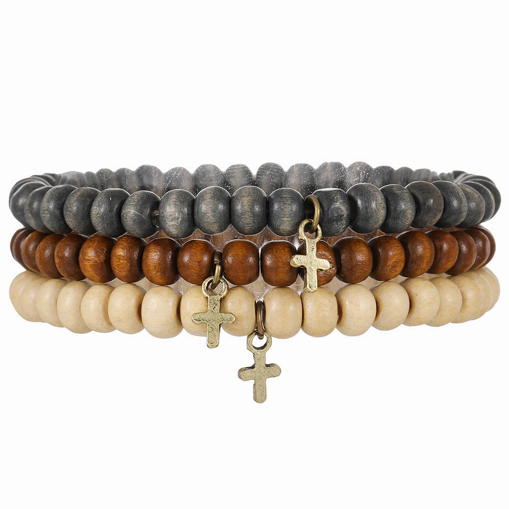 Wholesale New Coconut Shell Wood Chip Multilayer Bracelet Set