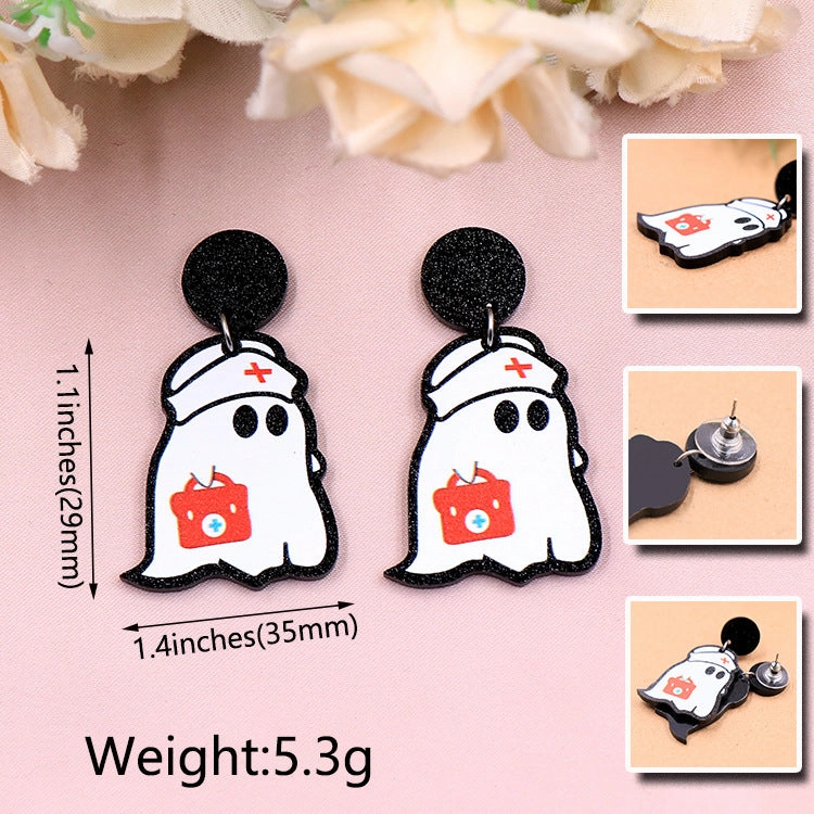 Wholesale New Cute Fashion Rescue Ghost Acrylic Women's Earrings