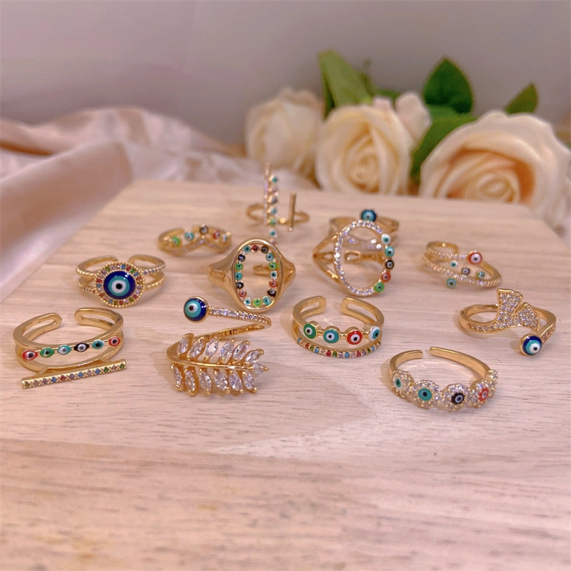 Wholesale New Devil Eye Open Brass Ring