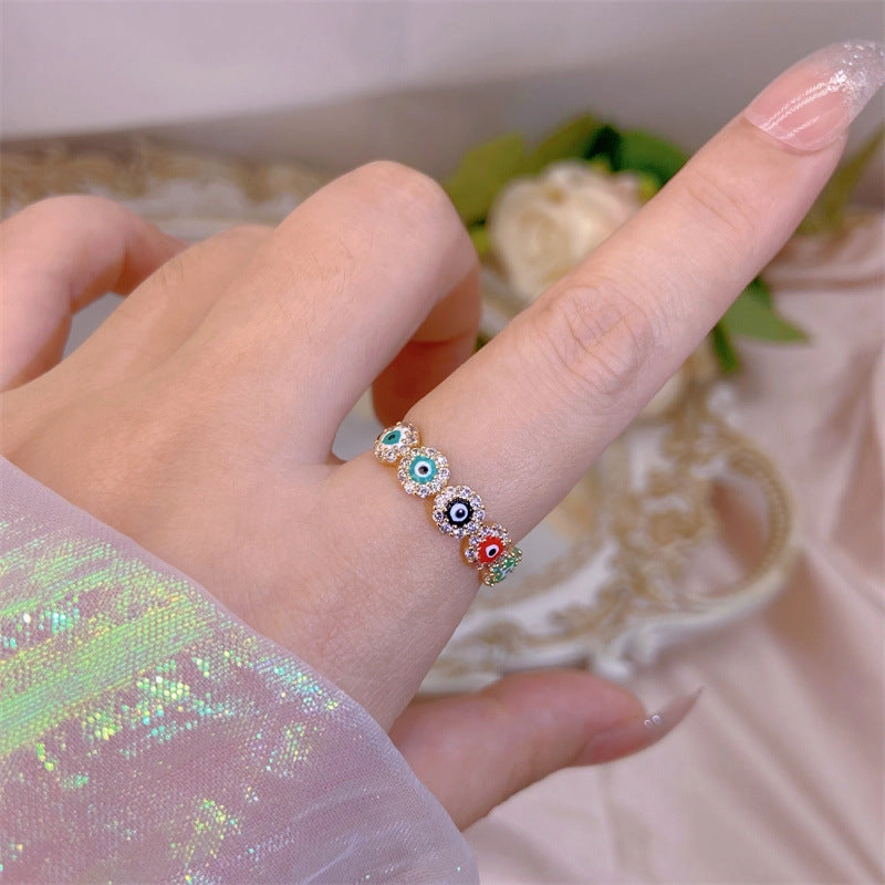 Wholesale New Devil Eye Open Brass Ring
