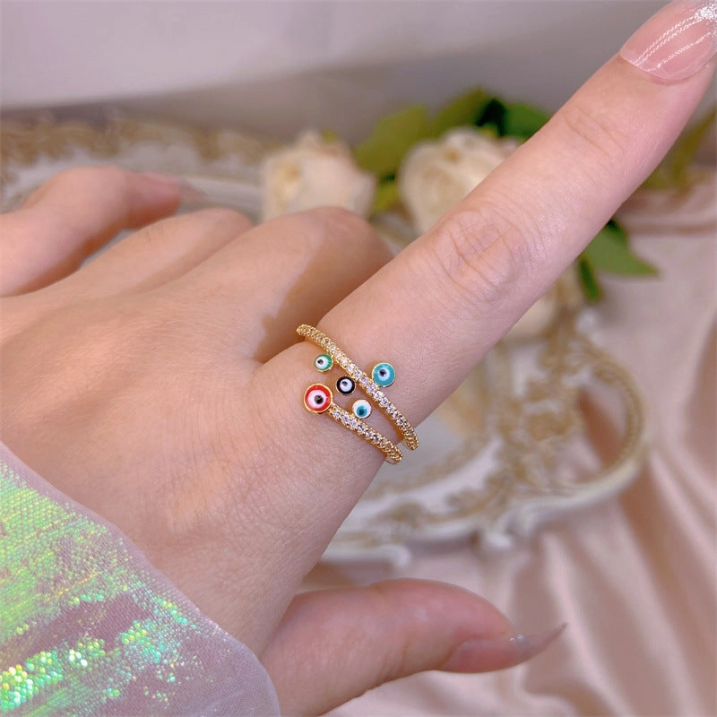 Wholesale New Devil Eye Open Brass Ring