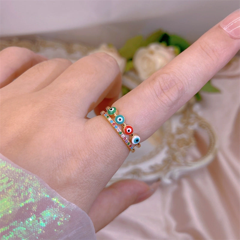 Wholesale New Devil Eye Open Brass Ring