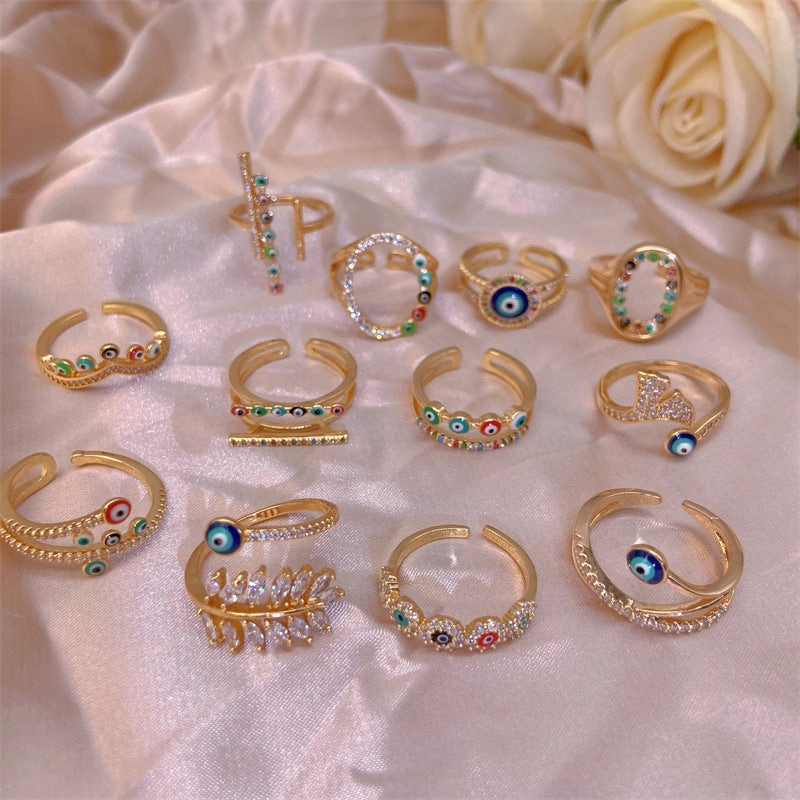 Wholesale New Devil Eye Open Brass Ring