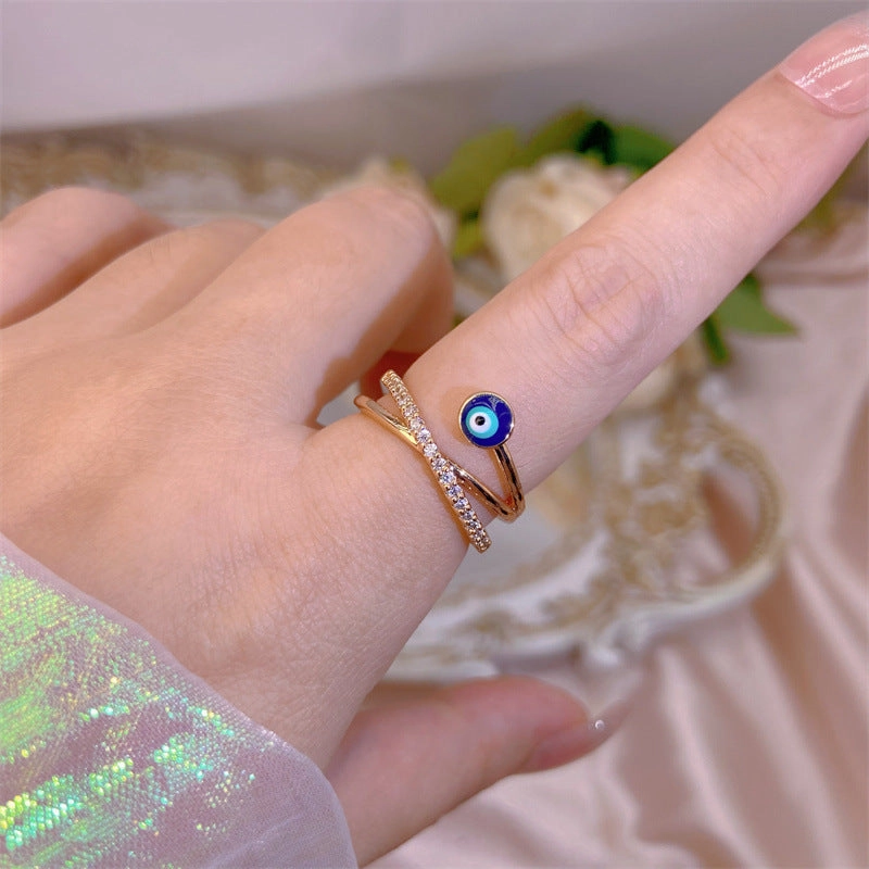 Wholesale New Devil Eye Open Brass Ring