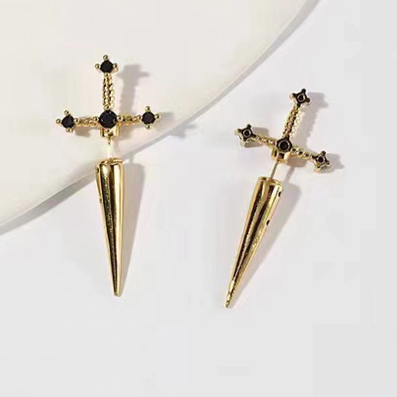 Wholesale New Gothic Sword Ladies Alloy Stud Earrings