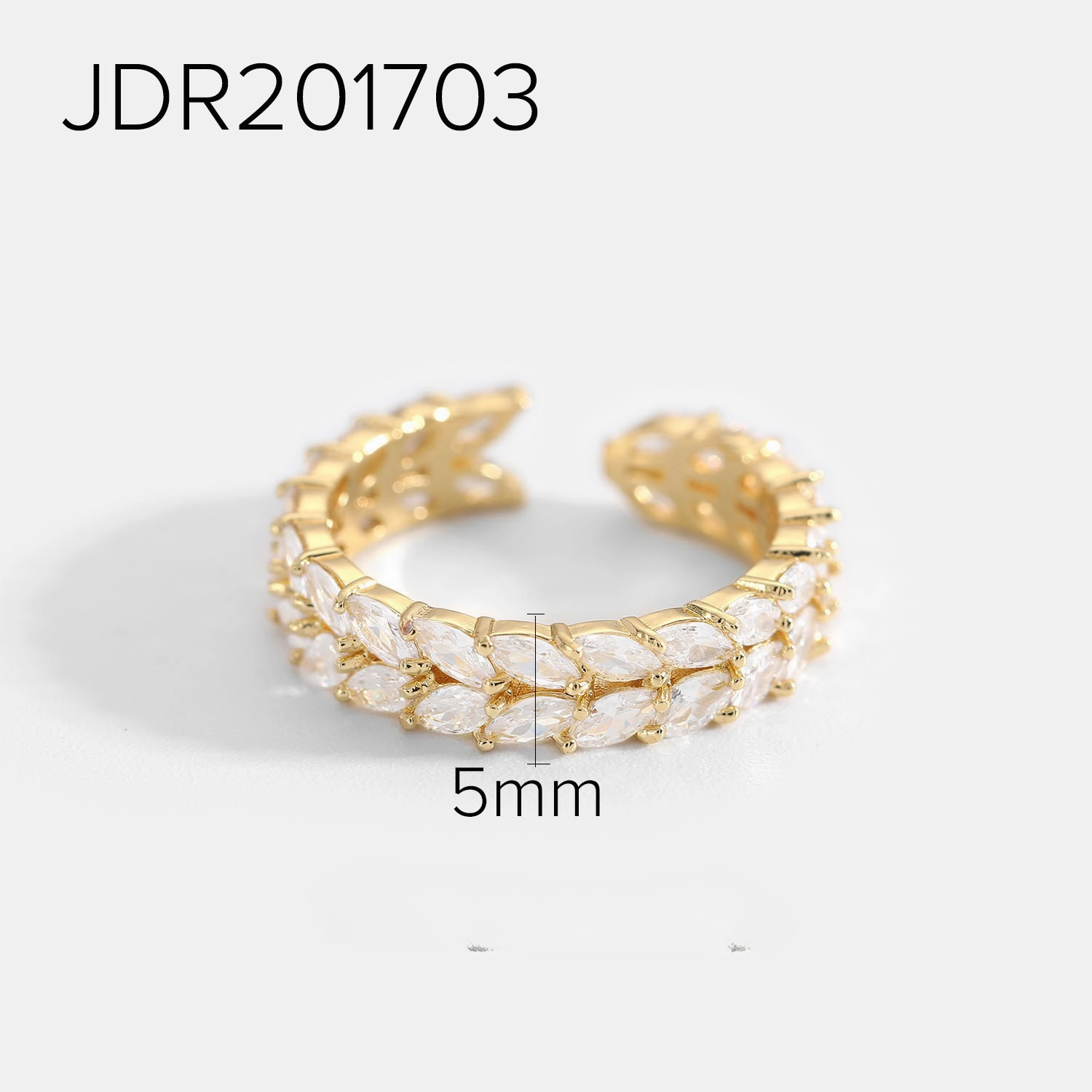 Wholesale New High Sales Brass Plating with Zircon Ring