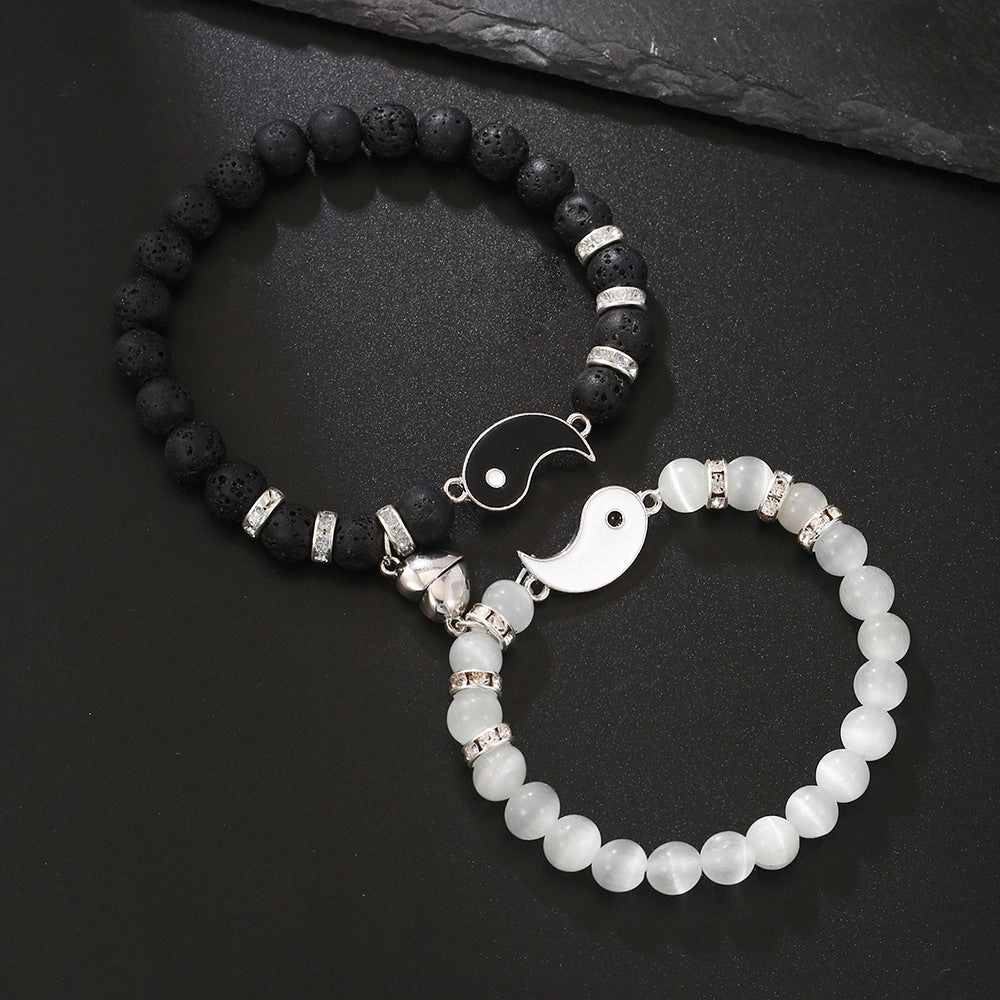 Wholesale New Men's Beaded Cross Bracelet Set