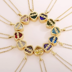 Wholesale new mother's day gift stainless steel heart-shaped necklace