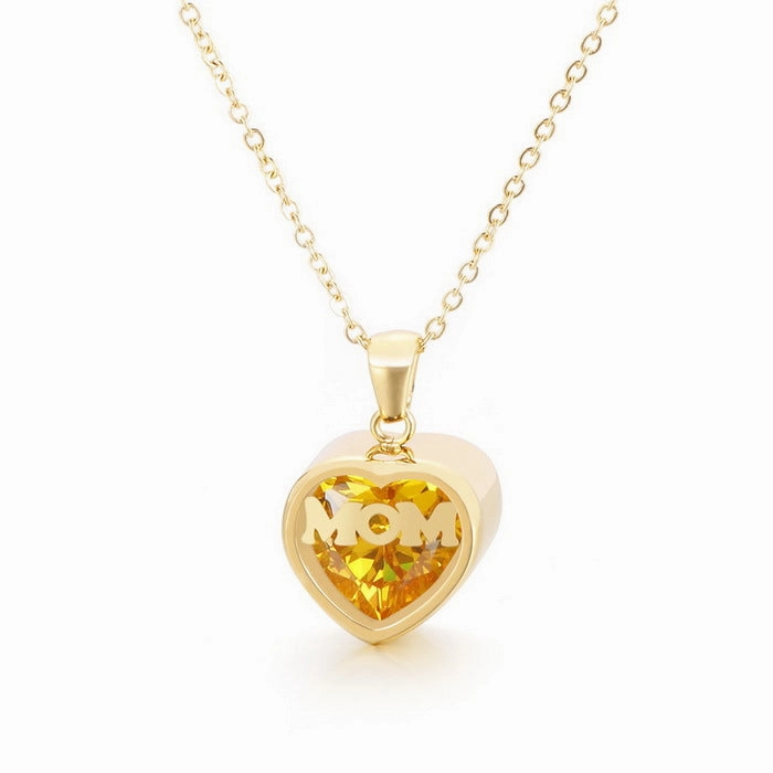 Wholesale new mother's day gift stainless steel heart-shaped necklace