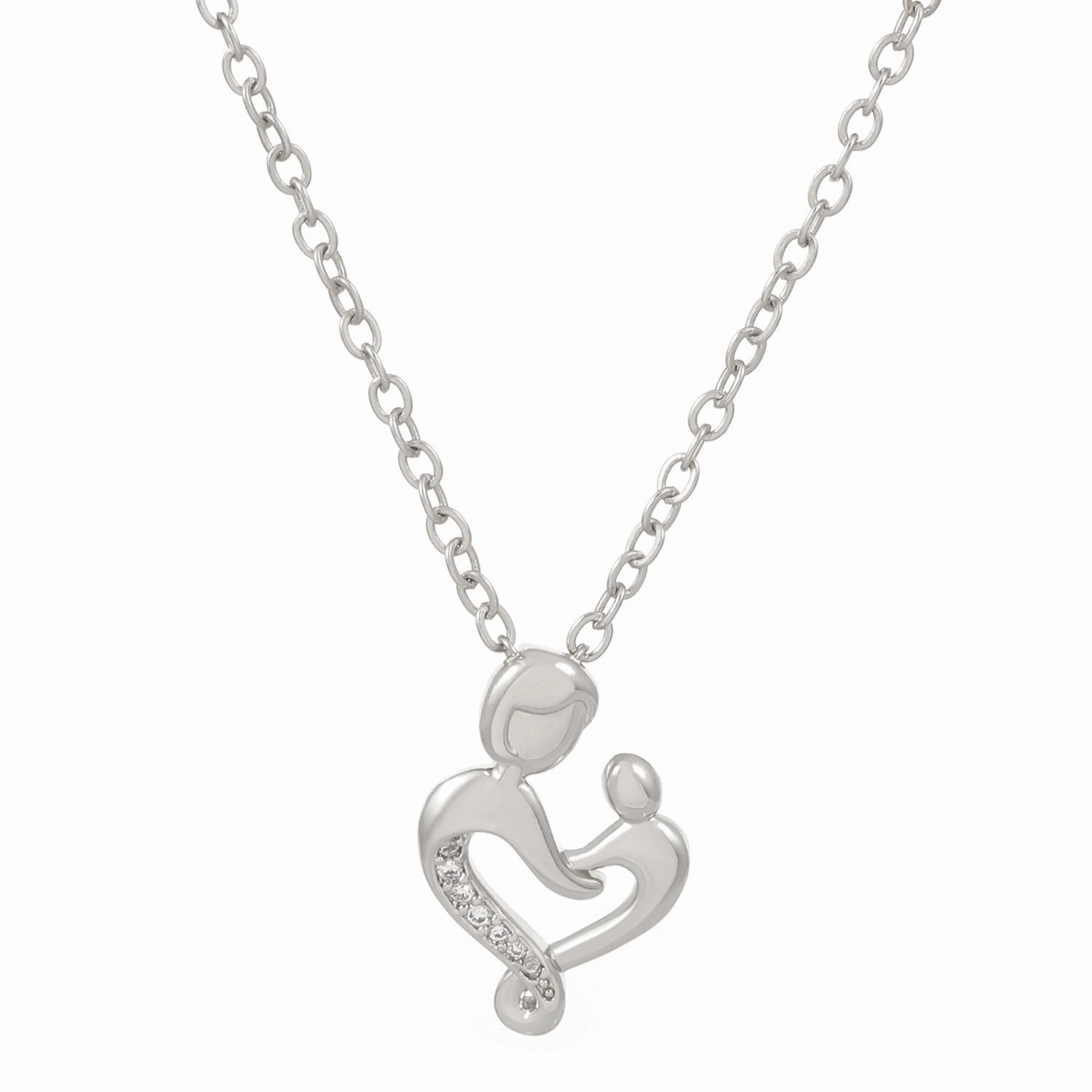 Wholesale new Mother's Day mother and son embrace love necklace