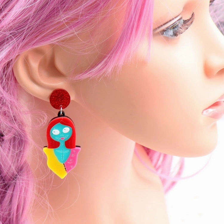 Wholesale New Pre-Christmas Nightmare Acrylic Halloween Earrings