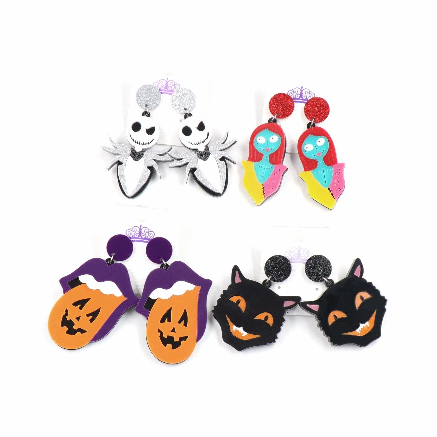Wholesale New Pre-Christmas Nightmare Acrylic Halloween Earrings