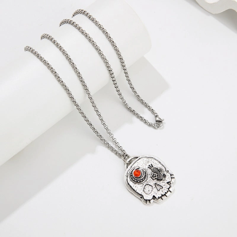 Wholesale New Skull Pendant Alloy Necklace