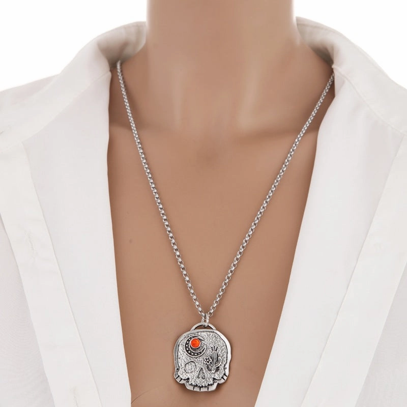 Wholesale New Skull Pendant Alloy Necklace