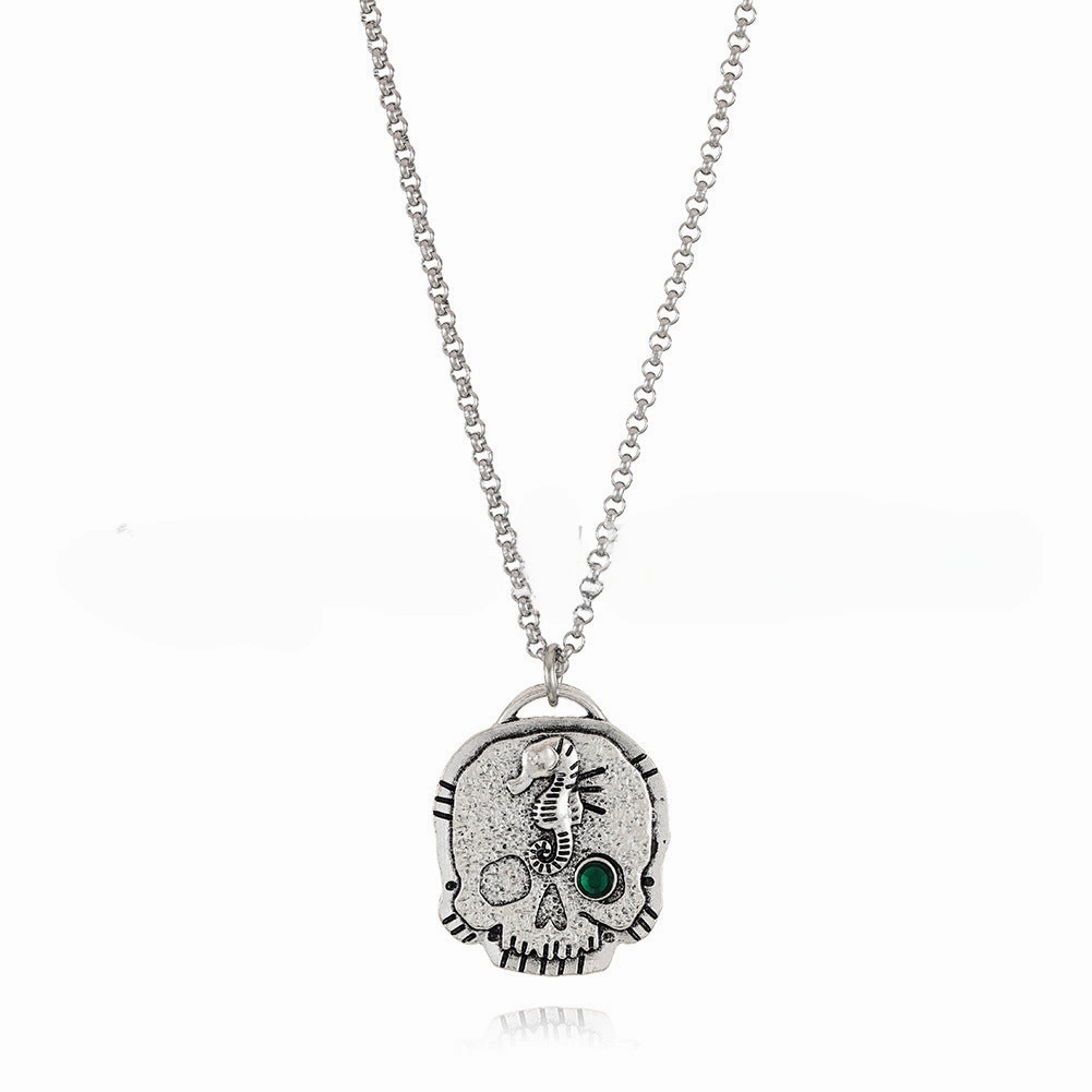 Wholesale New Skull Pendant Alloy Necklace