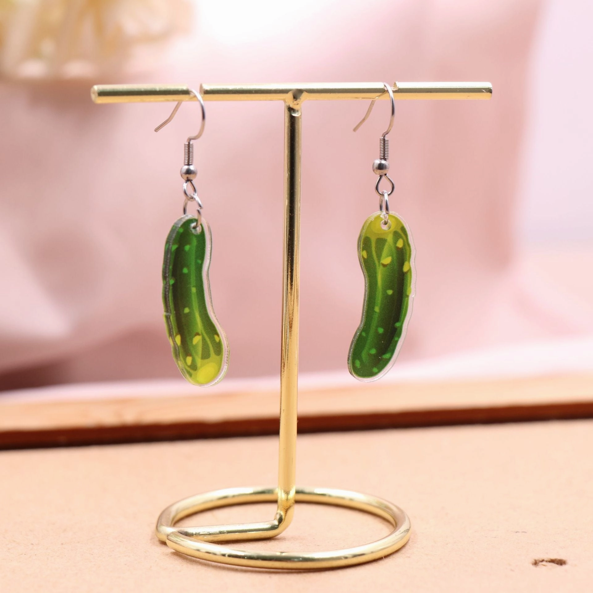 Wholesale New Vegetable Cucumber Cute Personality Trend Acrylic Ear Hook