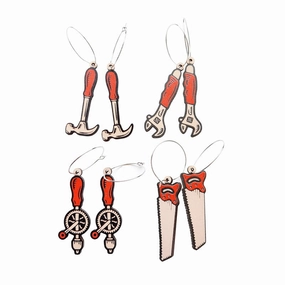 Wholesale New Wooden Hardware Tools Earrings
