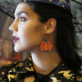 Wholesale Niche Retro Pumpkin Beads Earrings