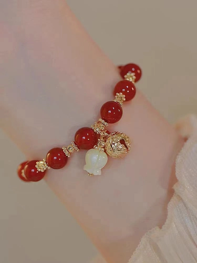 Wholesale Niche sweet style Begonia flower girlfriends bracelet