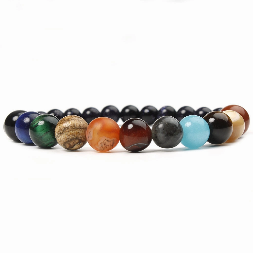 Wholesale Night Sky Starlight Milky Way Eight Planets Stone Bracelet
