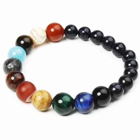 Wholesale Night Sky Starlight Milky Way Eight Planets Stone Bracelet