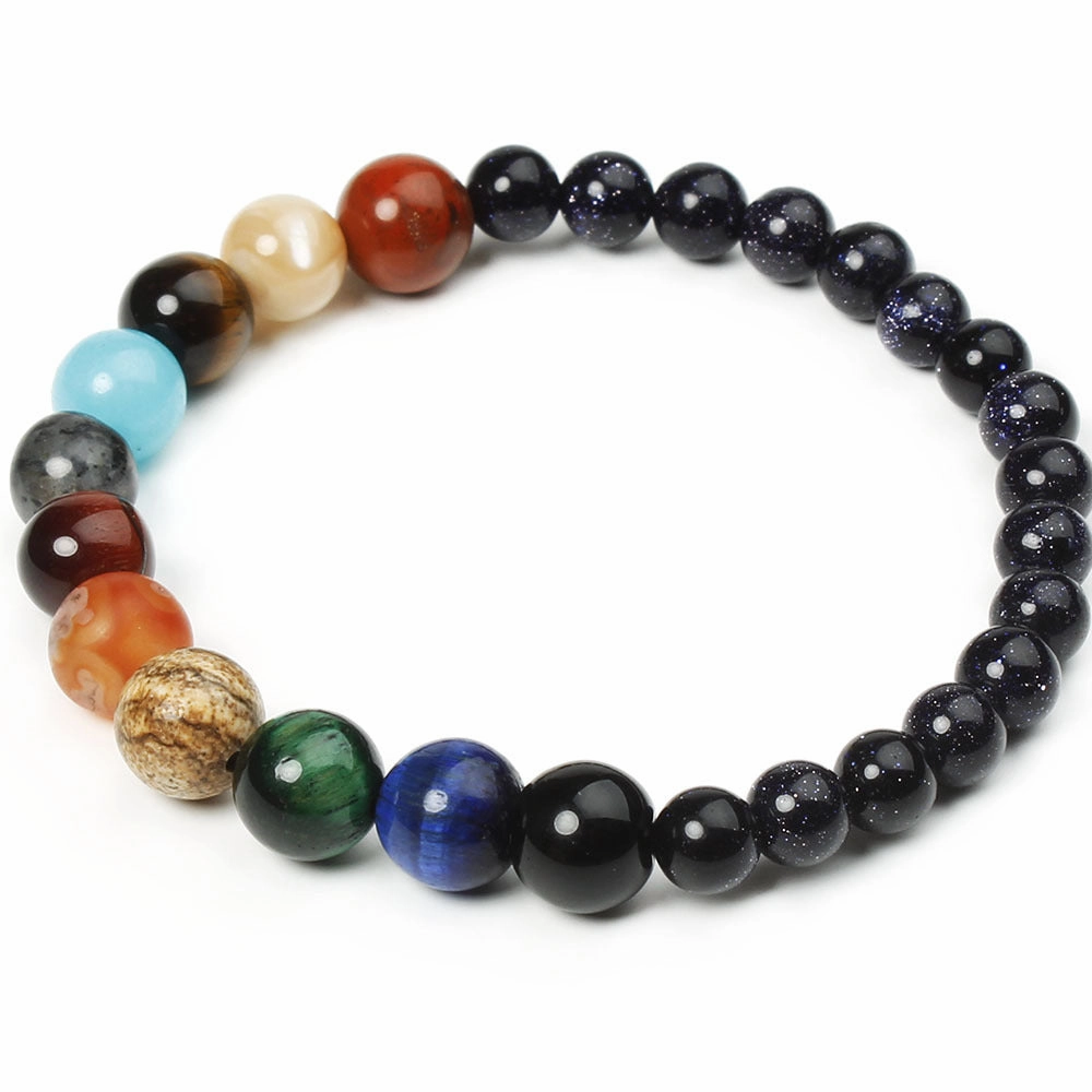 Wholesale Night Sky Starlight Milky Way Eight Planets Stone Bracelet