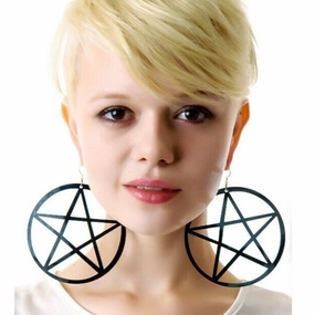 Wholesale Nightclub Oversized Acrylic Hollow Five-pointed Star Earrings