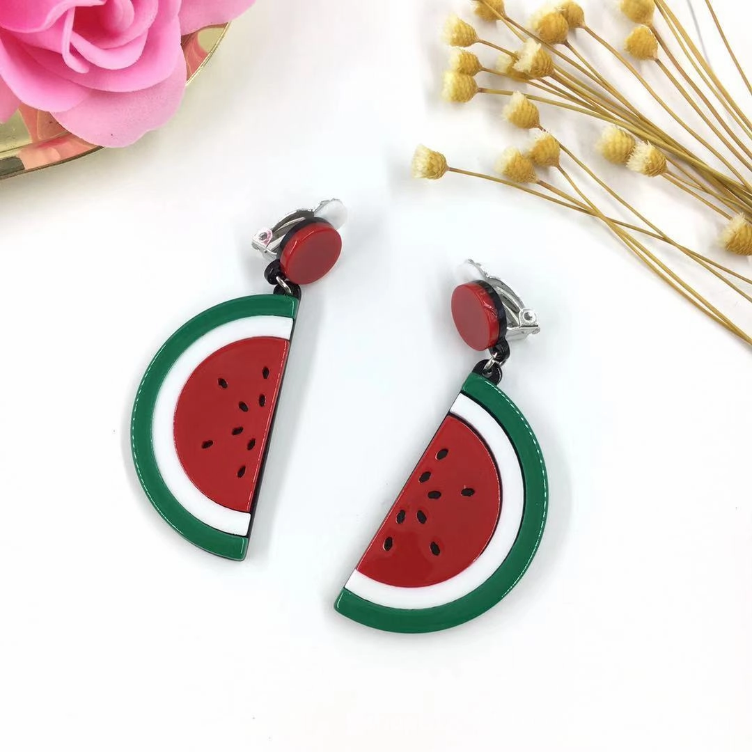 Wholesale No-piercing Acrylic Smiley Face Cartoon Cute Ear Clip