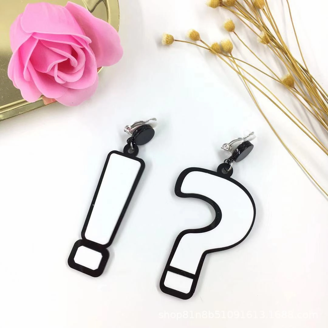 Wholesale No-piercing Acrylic Smiley Face Cartoon Cute Ear Clip
