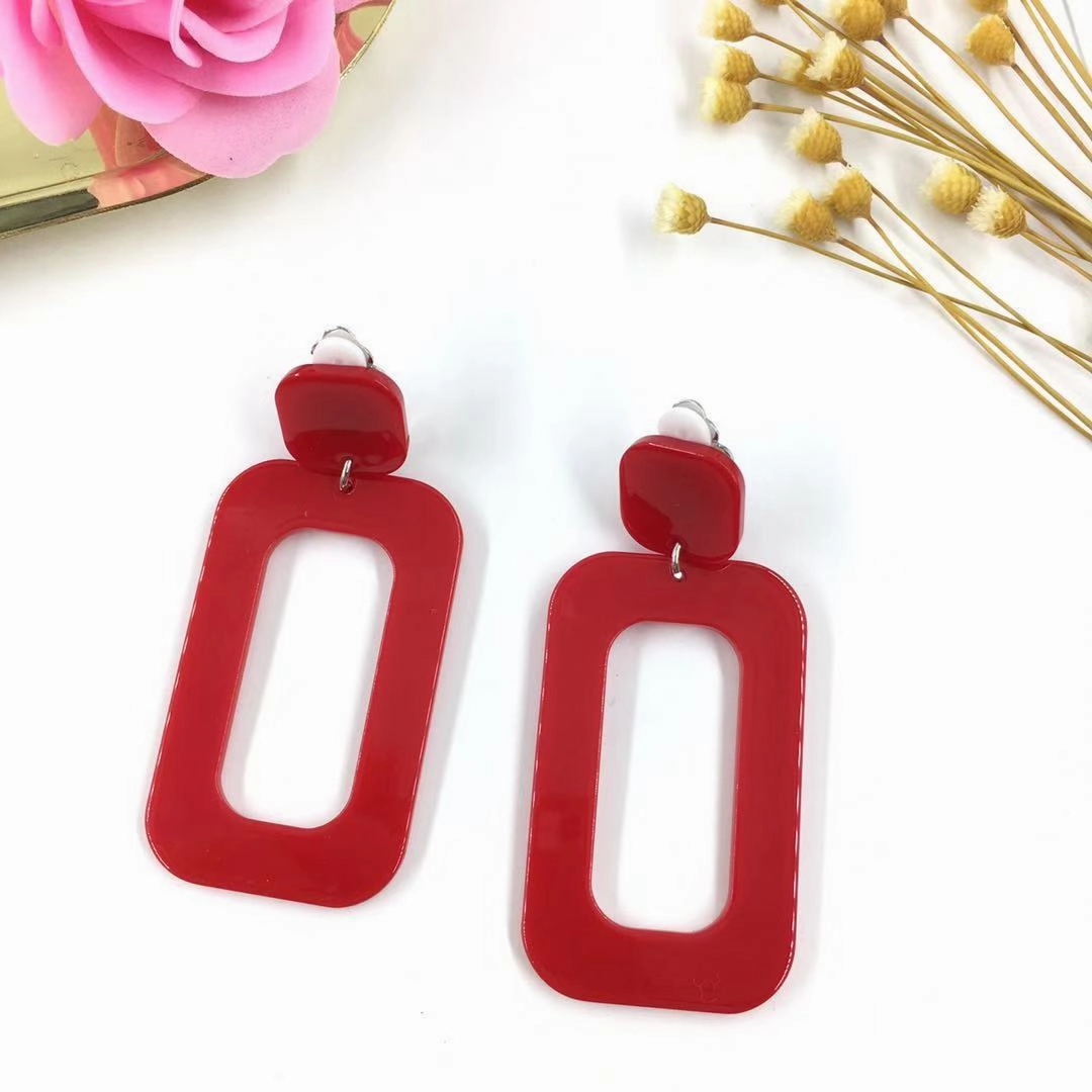 Wholesale No-piercing Acrylic Smiley Face Cartoon Cute Ear Clip