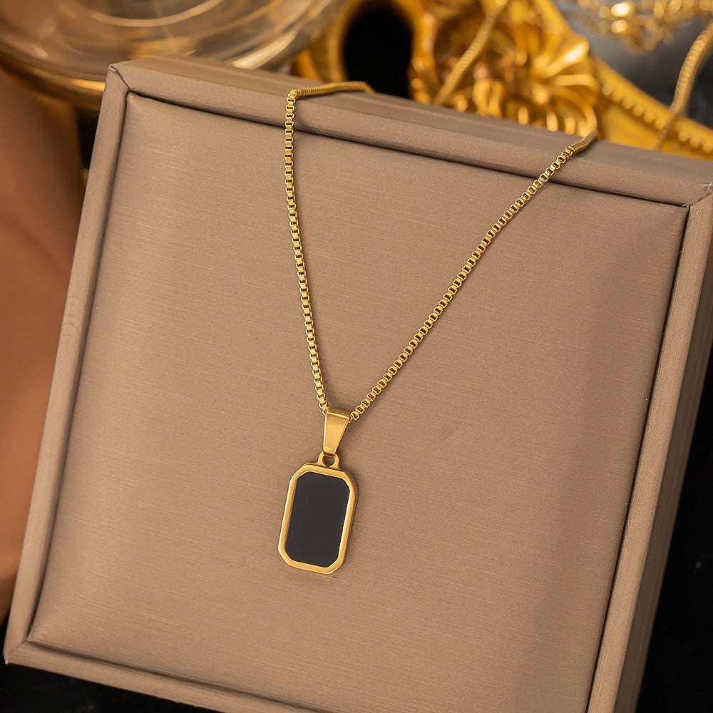 Wholesale Non-fading Gold Plated Titanium Steel Necklace Clavicle Chain