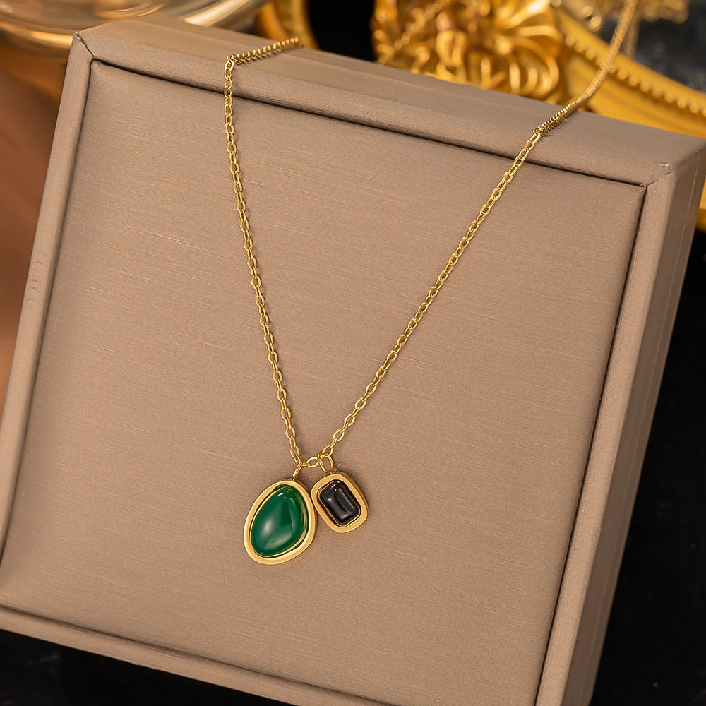 Wholesale Non-fading Gold Plated Titanium Steel Necklace Clavicle Chain