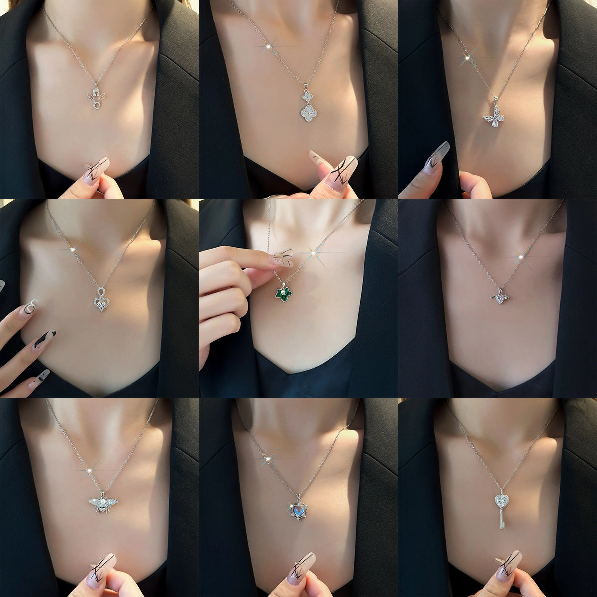 Wholesale Non-fading Silver Titanium Steel Necklace Clavicle Chain
