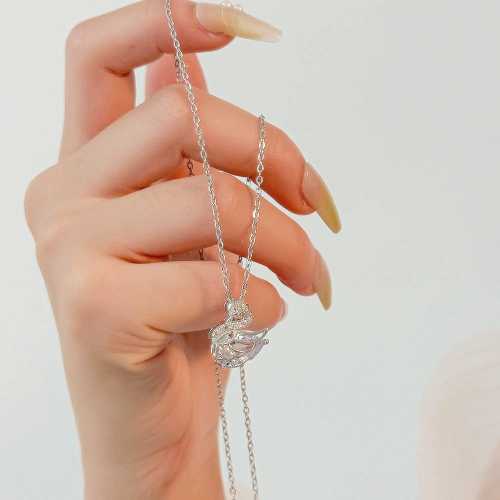 Wholesale Non-fading Silver Titanium Steel Necklace Clavicle Chain