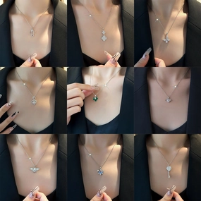 Wholesale Non-fading Silver Titanium Steel Necklace Clavicle Chain