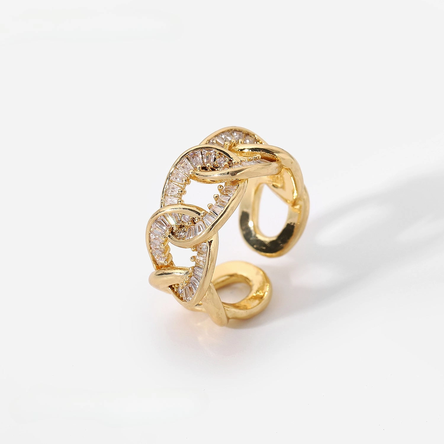 Wholesale Non Fading Zircon Copper Rings