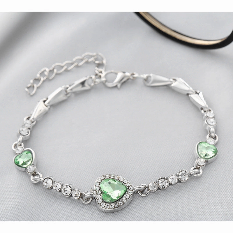 Wholesale Ocean Heart Crystal Bracelet