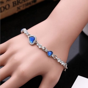 Wholesale Ocean Heart Crystal Bracelet