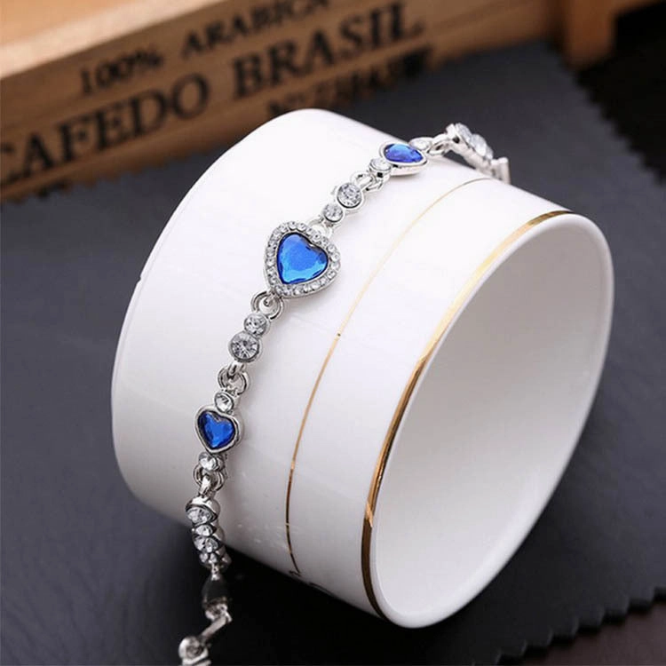 Wholesale Ocean Heart Crystal Bracelet