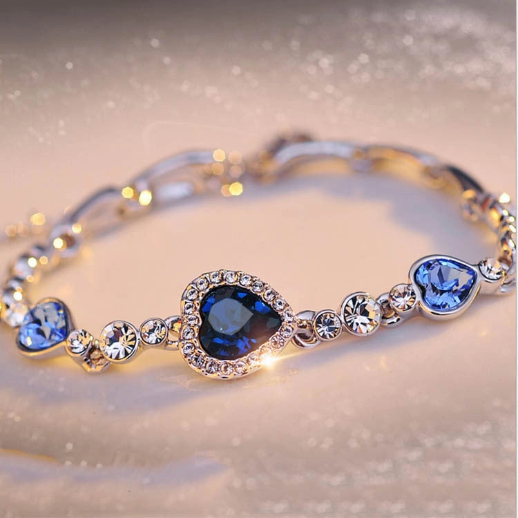 Wholesale Ocean Heart Crystal Bracelet