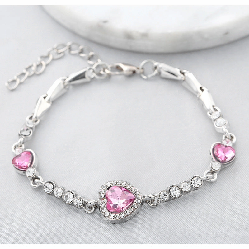 Wholesale Ocean Heart Crystal Bracelet