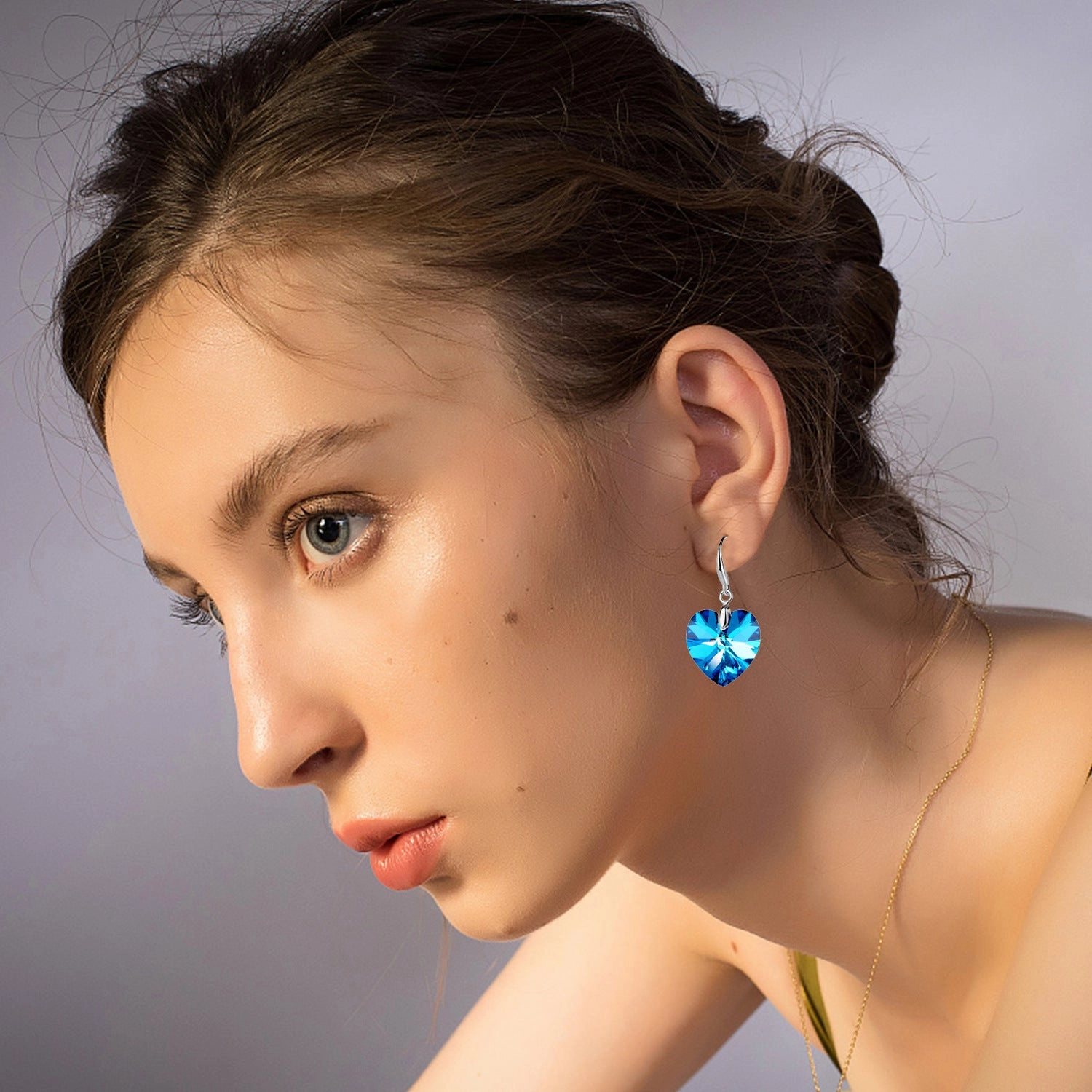 Wholesale Ocean Star Heart Glass Earrings