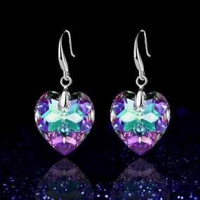 Wholesale Ocean Star Heart Glass Earrings