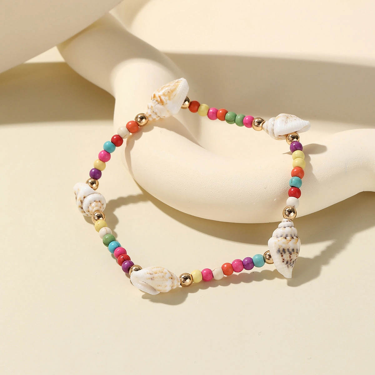 Wholesale Ocean Style Holiday Style Beach Series Beaded Shell Conch Starfish Bracelet