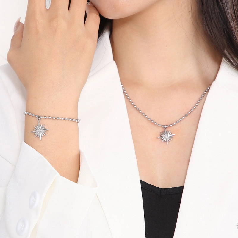 Wholesale Octagram Ladies Suits Gold Plated Necklaces